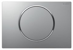 Клавиша Geberit Sigma Type 10, 115.758.JQ.5, смыв-стоп, с легкоочищаемой поверхностью, лакированный матовый хром/глянцевый хром