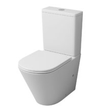 Унитаз-компакт Grossman, крышка тонкая микролифт, безободковый, белый матовый, GR-4450MS