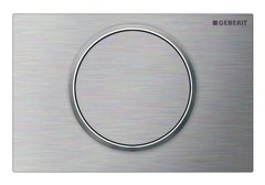 Клавиша Geberit Sigma Type 10 115.787.SN.5 для унитаза, одинарный смыв, матовая/полированная/матовая,нержавеющая сталь