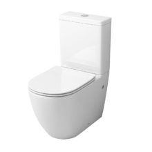 Унитаз-компакт Grossman, крышка тонкая микролифт, безободковый, белый, GR-4446S