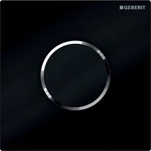 ИК-привод для писсуара Geberit HyTronic Sigma Type 10, панель - черный, кольцо - глянцевый хром, 116.035.KM.1