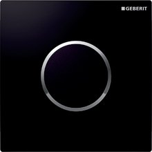 ИК привод смыва Geberit Sigma Type 10 HyTroniс для писсуара, панель и клавиша - черные, кольцо - глянцевый хром, питание 230W, 116.025.KM.1