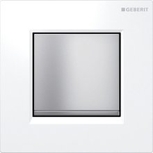 Клавиша Geberit Sigma 116.017.KL.1 Type 30, панель - альпийский белый, клавиша и декор - хром матовый