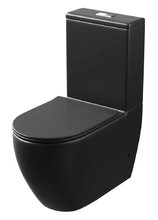 Напольный унитаз Grossman GR-4446BMSQ, безободковый, смыв Торнадо, черный матовый