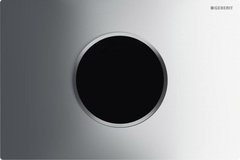 Клавиша смыва Geberit Sigma 115.907.KH.1 Type 10, бесконтактная, сенсорная, для унитаза, 230В, двойной смыв, пластик, глянцевый хром/матовый хром