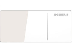 Клавиша Geberit Omega Type 70 115.084.SI.1 для унитаза, двойной смыв, стекло/алюминий, цвет белый