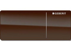 Клавиша Geberit Omega Type 70 115.084.SQ.1 для унитаза, двойной смыв, стекло/алюминий, цвет умбра