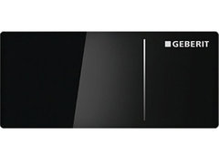 Клавиша Geberit Omega Type 70 115.084.SJ.1 для унитаза, двойной смыв, стекло/алюминий, цвет черный