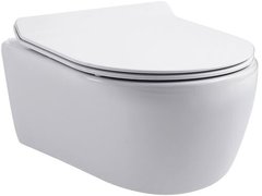 Унитаз подвесной Aquanet Smart W Tornado, 00332172, безободковый, крышка-сиденье микролифт, белый