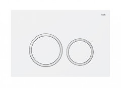 Клавиша смыва Iddis Unifix UNI03WCi77 универсальная, матовый белый с хромовыми кольцами