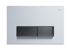 Клавиша смыва Iddis Uniglas UNG02WCi77s универсальная, белое стекло, хромированные кнопки