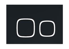 Клавиша смыва Iddis Unifix UNI04BCi77 универсальная, матовый черный c хромовыми кольцами