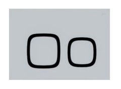 Клавиша смыва Iddis Unifix UNI04WBi77 универсальная, матовый белый c чёрными кольцами