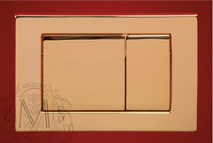 Клавиша смыва двойная для унитаза Migliore золото, 20461