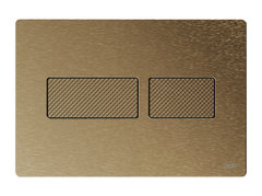 Клавиша смыва TECE Solid 9240435 с двойной системой смыва, с ромбовидным рельефом клавиш, бронза матовая
