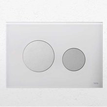 Панель TECE Loop 9240659, белое стекло, клавиши матовый хром