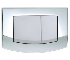 Панель TECE Ambia 9240254 с двумя клавишами смыва, рамка-хром глянцевый, клавиши – хром матовый
