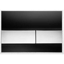 Клавиша смыва TECE Square 9240807, стекло черное, клавиши хром глянцевый