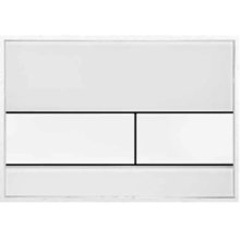 Клавиша смыва TECE Square 9240800, стекло белое, клавиши белые (уценка: логистическая потертость)