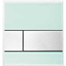 Кнопка смыва TECE Square Urinal 9242804, стекло зеленое, клавиша нержавеющая сталь с покрытием против отпечатков пальцев