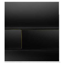 Кнопка смыва TECE Square Urinal 9242809, стекло черное, клавиша черная