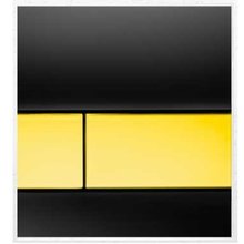 Кнопка смыва TECE Square Urinal 9242808, стекло черное, клавиша позолоченная