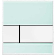 Кнопка смыва TECE Square Urinal 9242803, стекло зеленое, клавиша белая