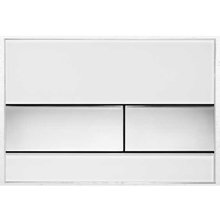 Клавиша смыва TECE Square 9240802, стекло белое, клавиши хром глянцевый