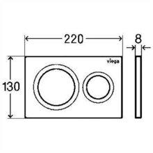 Клавиша смыва Viega Prevista 773793, альпийский белый