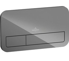 Клавиша двойная смывная стеклянная Villeroy&Boch M200 922400RA серый