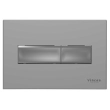 Клавиша смыва Vincea Line VFP-732MG, кнопки прямоугольные, цвет серый матовый