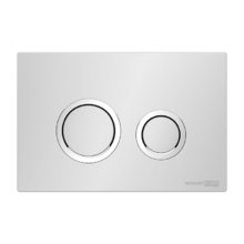 Клавиша смыва WasserKraft, механическая, кнопки круглые, белая, WH01