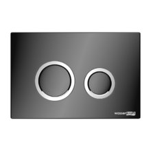 Клавиша смыва WasserKraft, механическая, кнопки круглые, черный глянец, PB01