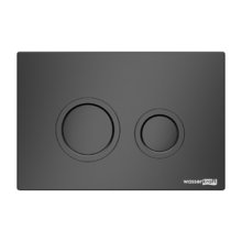 Клавиша смыва WasserKraft, механическая, кнопки круглые, черная матовая, MB01