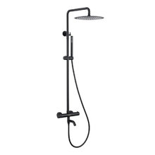 Душевая система Berges Kalisto 3R 075022, с термостатом, цвет черный матовый