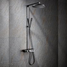 Душевая система Black&White Universe U7815GM, термостатическая, Gun Metal, 7815GM