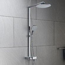 Душевая система Black&White Universe 78550U U7855, термостатическая, с изливом, цвет серебристый хром