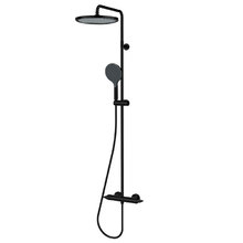 Душевая система Bossini Apice L10505.073 термостатическая, черная матовая