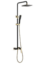 Душевая система Boheme Venturo 388-B, верхний душ, ручной душ, черный, золото