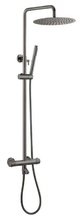 Душевая система Boheme Uno 468-T-GM, термостатическая, вороненая сталь, gunmetal