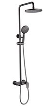 Душевая система Boheme Spectre 458-GM для ванны, верхний душ, ручной душ, вороненая сталь, gunmetal