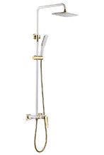 Душевая система Boheme Venturo 388-W, верхний душ, ручной душ, белый, золото