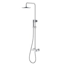 Душевая система Boheme Stick 128-WCR, White chrome, с ручкой Diamond