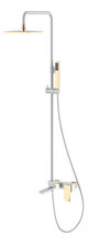 Душевая система Boheme Q, верхний душ, ручной душ, с изливом, белый, золото, 148-WG.2