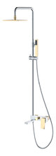 Душевая система Boheme Q, верхний душ, ручной душ, с изливом, хром, золото, 148-CRG.2