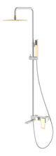 Душевая система Boheme Q, верхний душ, ручной душ, с изливом, белый, золото, 148-WG