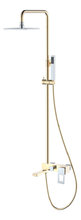 Душевая система Boheme Q, верхний душ, ручной душ, с изливом, золото, хром, 148-GCR