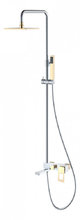 Душевая система Boheme Q, верхний душ, ручной душ, с изливом, хром, золото, 148-CRG
