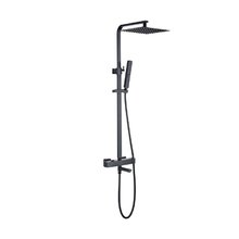 Душевая система Allen Brau Infinity 5.21029-31, верхний и ручной душ, излив, черный матовый