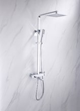 Душевая система Allen Brau Infinity 5.21029-00, верхний и ручной душ, излив, хром